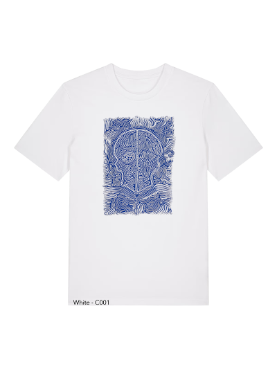 T-shirt unisexe CALAVERA AZUL Label BOSSI 