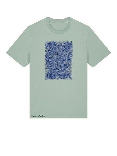 T-shirt unisexe CALAVERA AZUL Label BOSSI 
