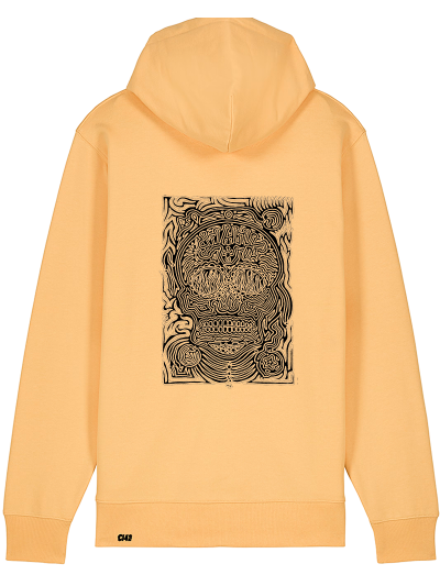 Sweats zippé CALAVERA EN LLAMAS NEGRA Label BOSSI